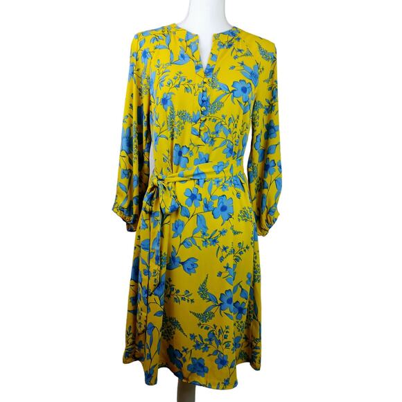 CAbi SZ S 5794 Lemon Drop Dress A-Line Waist Tie Colorful - Picture 2 of 7